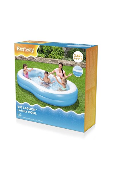 BESTWAY مسبح العائلة القابل للنفخ 2.62م ×1.57م× 46 سم – Big Lagoon Family Pool