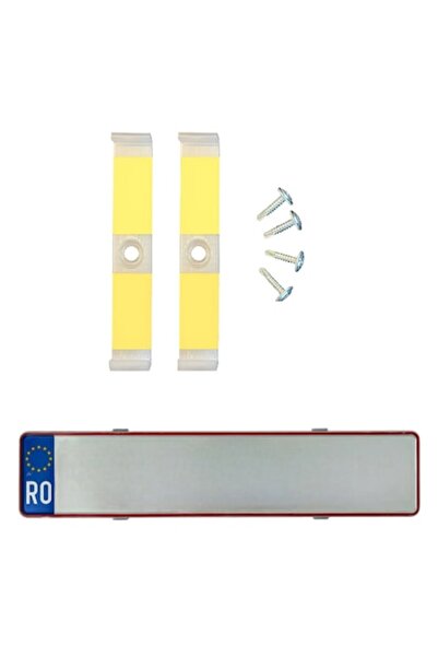 OEM Slim car license plate holder set - 4 pieces front and rear, frameless, C...