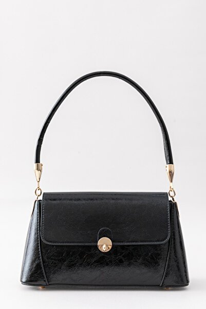 Paul Brand Arden Gold Detailed Retro Leather Look Vintage Model Patent Leathe...