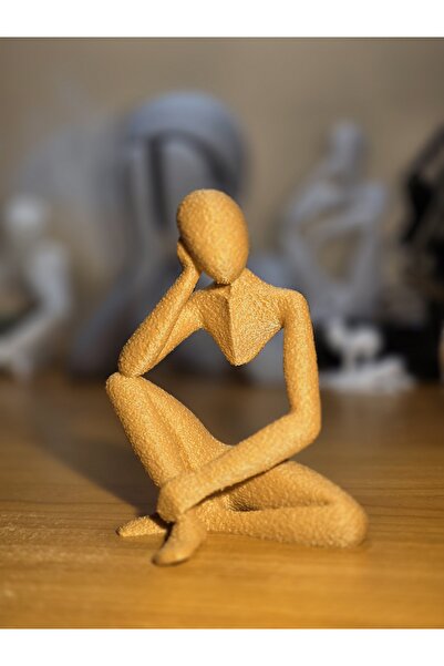 Techify Sculptură decorativă cu imprimeu 3D Serendipity – Statuie abstractă modernă 12,5 cm