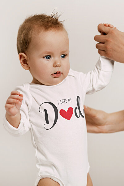 LilJoy Dad Printed Baby Bodysuit Short Sleeve Bodysuit 100% Organic Cotton