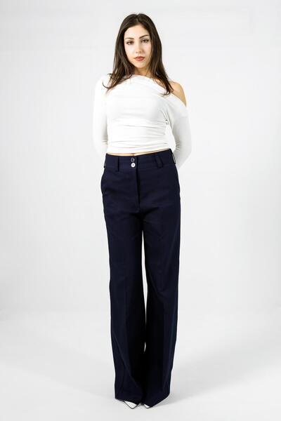 LA PANTE Women's Trousers Palazzo Trousers Wide Leg Lycra Loose Leg Comfortab...