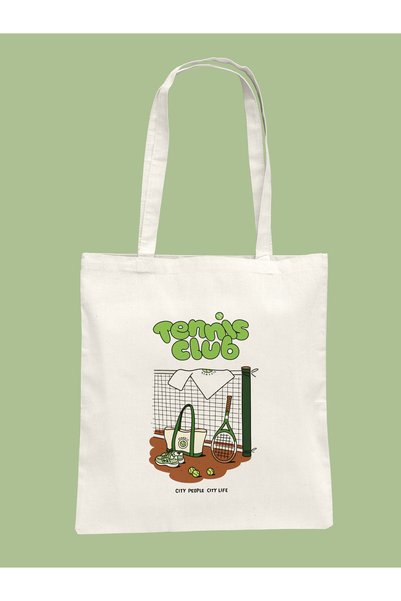 Hayali Şeyler Tennis Club Printed Cloth Bag