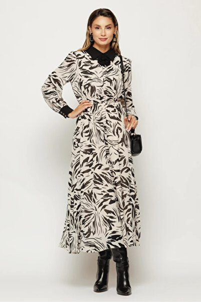 Ejolie Clarisse beige dress with Printed