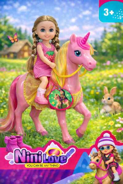 Fidan oyuncak 15 cm Hareketli Eklemli Ata Binebilen Sporcu Figür Aksesuarlı B...