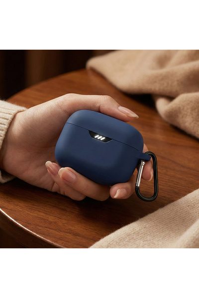 CaseOnn حافظة JBI Tune Buds 2 مع حزام تعليق من السيليكون غير اللامع باللون ال...