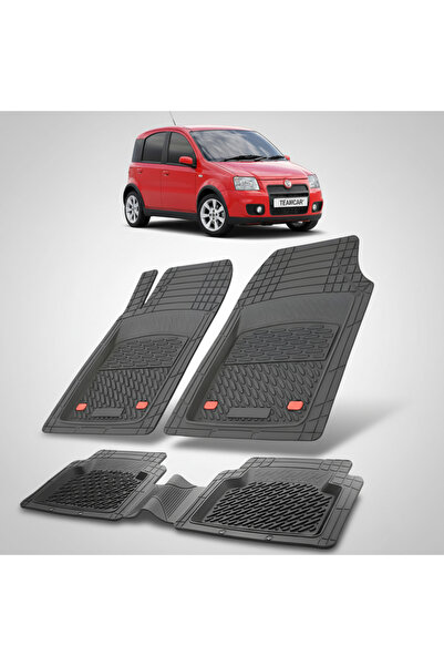 TEAMCAR Fiat Panda II Compatible Floor Mats 2003-2012 | Black