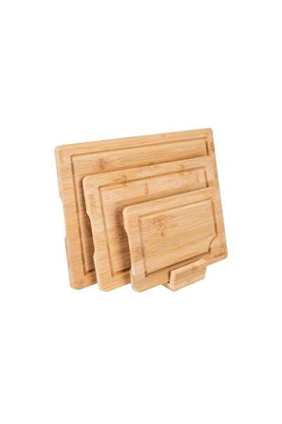 Ruhhy Bamboo chopping board, set of 3 pieces/set RUHHY, plus stand