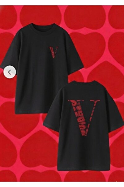 playwear Tricou oversize cu imprimeu V în partea din spate și imprimeu în faț...