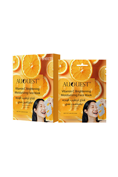 Auquest Vitamin C Brightening Moisturizing Face Mask 10pcs/box