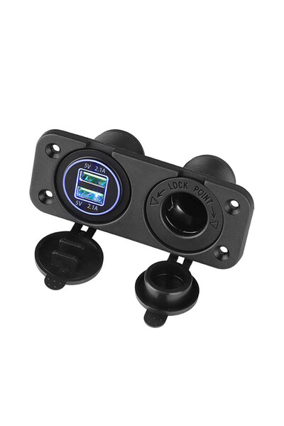 Aftermarket Priză USB 2 în 1 pentru brichetă și porturi USB duale 2.1A pentru...