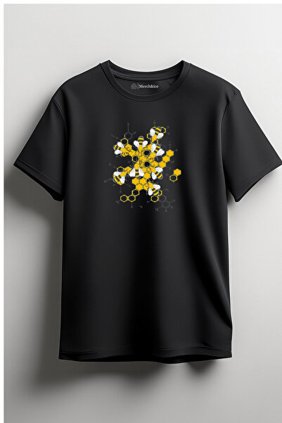 Merch&ice Μπλουζάκι Unisex με στάμπα Μελισσοκομικό Κυψέλι