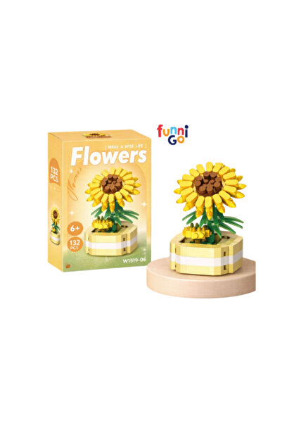 FUNNIGO Ayçiçek Model Karakter Figürü 3D Yapı Oyuncakları 132 Parça