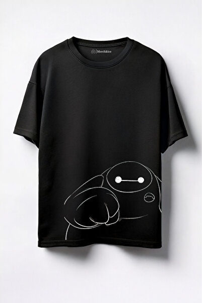 Merch&ice Tricou unisex cu imprimeu supradimensionat Big Hero Yumruk