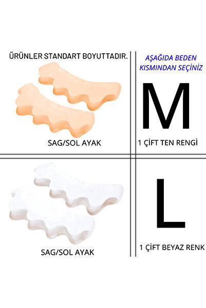 Mawrond Ayak 5 Parmak Duruş Düzeltici, Ayak Batması Engelleyici, Parmak Ayırı...