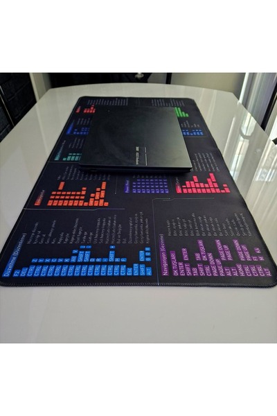 My Strape Office Excel Mouse Pad 80X40 cm Non-Slip Rubber Base (Excel Turkish...