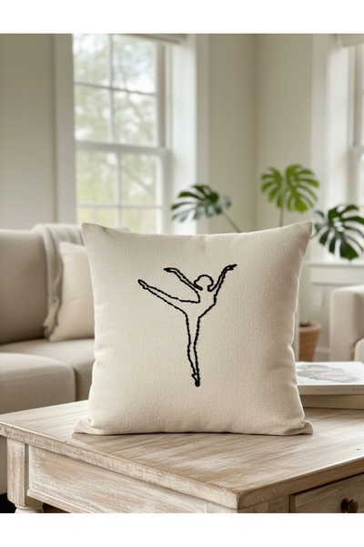 Les Passent Изпрана ленена балерина Пънчворк калъф за възглавница