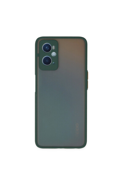 cepmoda Oppo "A96" Mat Silicone Phone Case - Frosted Transparent Cover [Green]