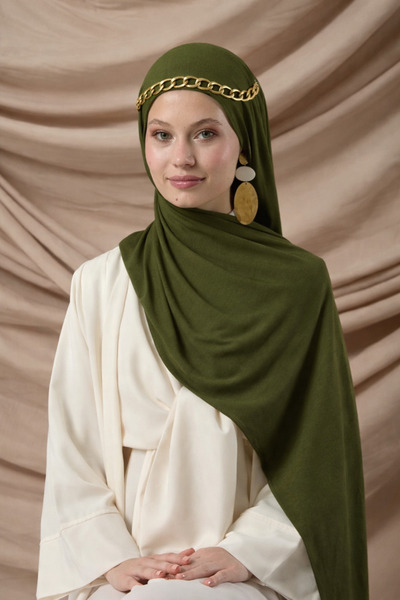 MİNELEŞARP34 Eșarfă Minel din bumbac pieptănat cu cusături frontale – Anti-al...