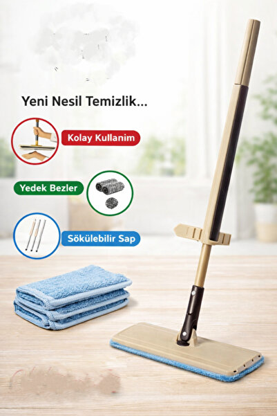 abenim Spin Mop 360 Mikrofiber Kendinden Sıkmalı Tablet Mop Paspas Kovasız