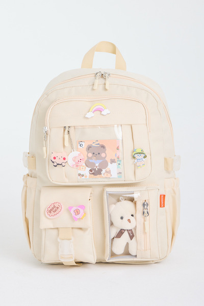 Roxbros Kawaii Kore Tarzı Okul Çantası Aksesuarlı Kız Çocuk Ve Erkek Çocuk Sı...