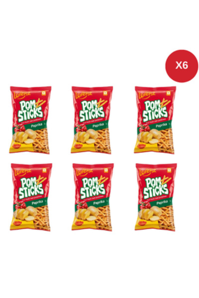 LORENZ Pom Sticks Paprika Flavored Potato Chips 85g x 6 Adet