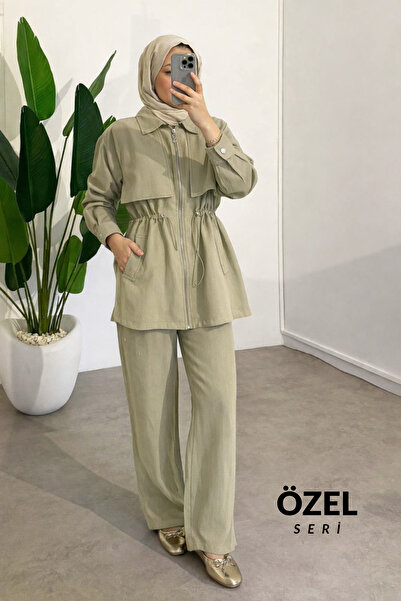 Mogi Butik Contrast Stitching Detailed Hijab Women's Tnsel Set 3157 – Special...