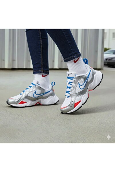 Nike Air Heights Beige Sneaker Genuine Leather and Textile Casual Sports Shoes