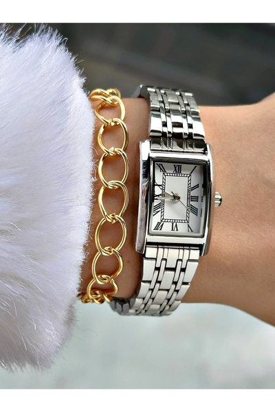 Tisaati Special Luxury Design Far City Ayla Model Roman Numeral Metal Cord Wo...