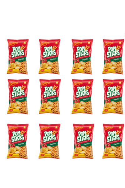 LORENZ Pom Sticks Paprika Flavored Potato Chips 85g x 12 Adet