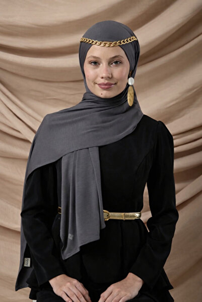 MİNELEŞARP34 Minel Scarf Front Stitched Combed Cotton Shawl – Non-Slip Soft 9...