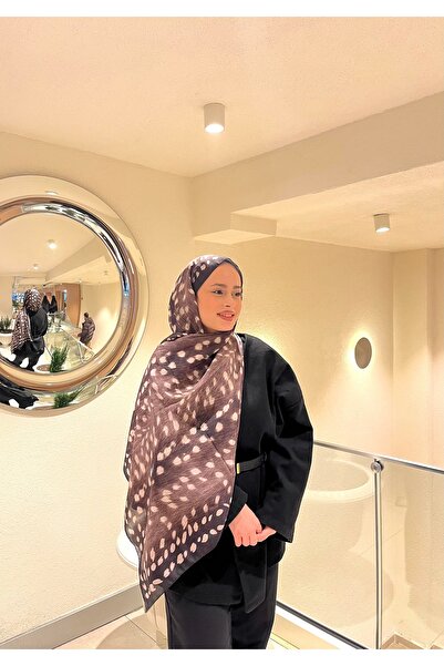 YILDIZ SCARFS Ceylan Bambi Patterned Cotton Soft Shawl