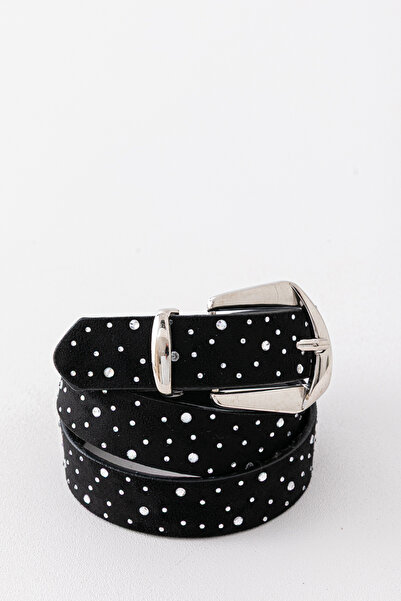 Pantastic Jeans 3 .Cm Women's Waist Belt with Silver Stones