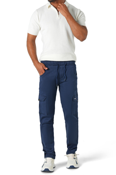 hendam Men's casual comfortable trousers with elastic waistband and drawstrings