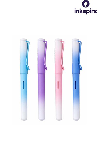 inkspire Calligraphy Fountain Pen with Cartridge 1 Piece Pastel Color Gradient Calligraphy Set Line Writing Art Cut Tip