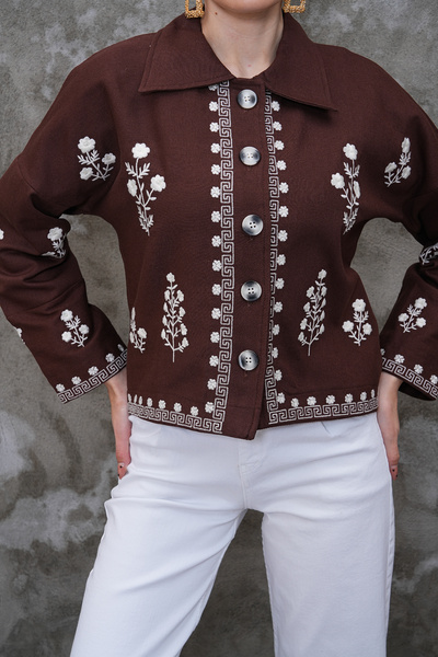 FancyWorld Floral Patterned Button Detail Design Shirt