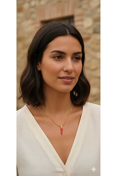 Nereze Nerez Accessories Kırmızı Biber Şans Kolye