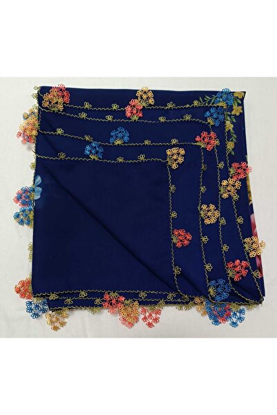 REYYAN CENK El Yapımı Saks Mavi İğne Oyası Tülbent - Çeyizlik & Hediyelik Pam...