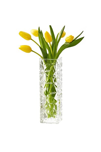 PUFO Vază decorativă elegantă din sticlă pentru flori și aranjamente, 23 cm