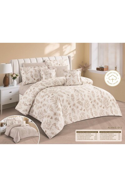 NAJMA Single and twin bed sheet set, 100% Cotton , double-sided, with fixed f...