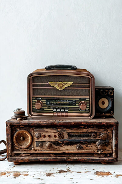 yumax Nostaljik Radyo Retro Tasarım Bluetooth USB SD FM AM SW Taşınabilir Yük...