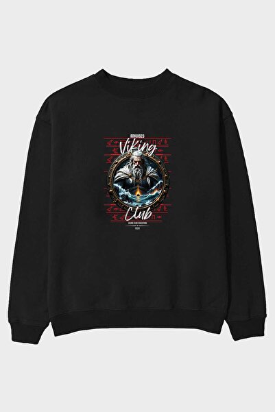 Ankhises Viking Mythology Series 13 Pre-Printed Oversize Sweatshirt Men Women...