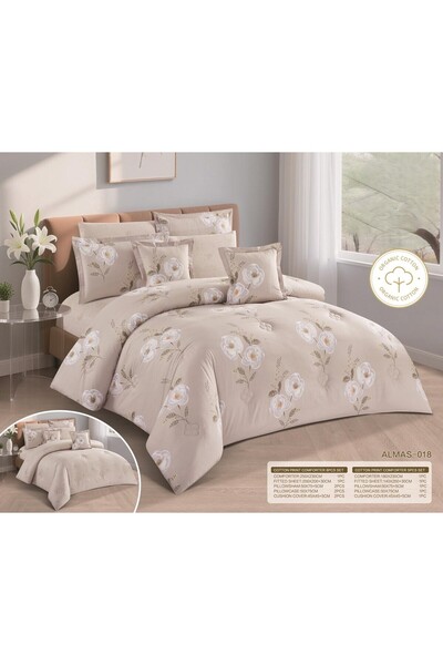 NAJMA Single and twin bed sheet set, 100% Cotton , double-sided, with fixed f...