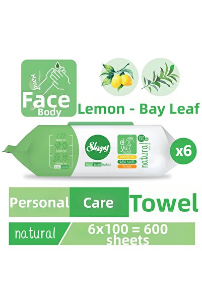 Sleepy منشفة العناية الشخصية الطبيعية 6x100 (600 ورقة)