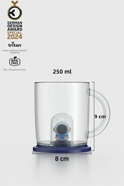 Renga Joy Astronaut Figured 250 ml Tritan Cup with Handle 222059 Blue