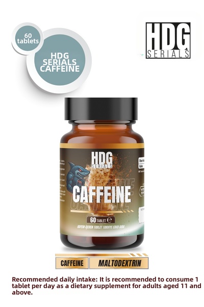 HDG Serials مكمل غذائي على شكل أقراص يحتوي على الكافيين، 60 قرصًا