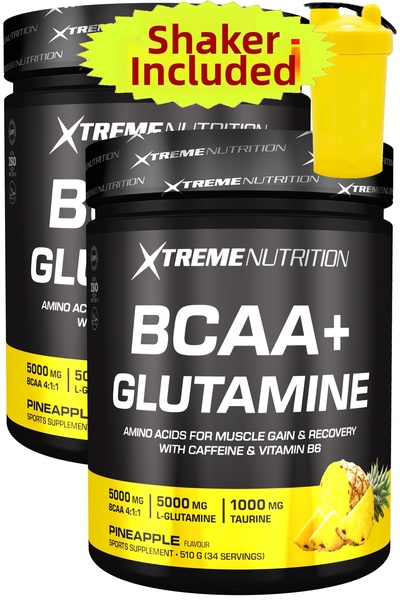 Xtreme Nutrition بي سي إيه إيه + جلوتامين - 1020 جرام (510 جرام × 2 قطعة) - أ...
