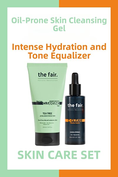 the fair. جل تنظيف البشرة المعرضة لحب الشباب الدهني - 150 مل، سيروم فيتامين س...