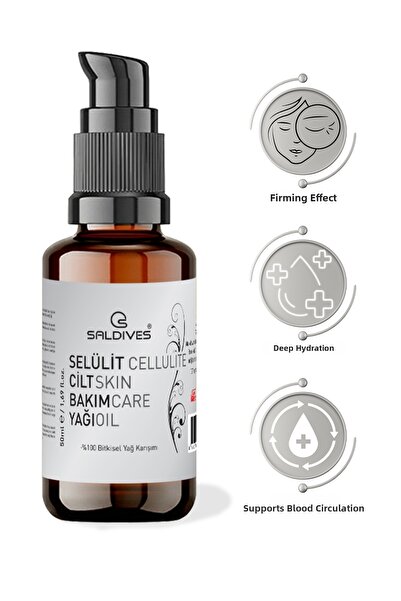 Saldives Cellulite Care Oil 50 ml – 100% Natural Undiluted Skin Care Oil (Gla...