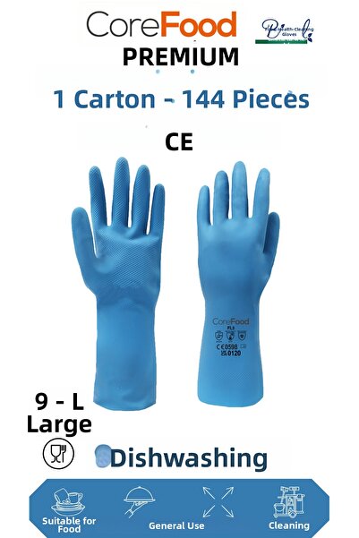 COREFOOD Fl3 Premium Food-Cleaning-Dishwashing Gloves L - 1 Pair